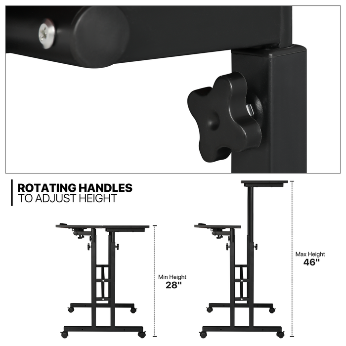 3M Adjustable Height Stand Up Desk Office Workstation Laptop Computer Table w/Wheel ( comparable to Buddy BDY643836 )