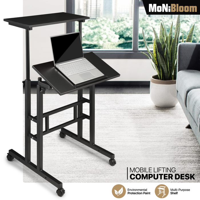 3M Adjustable Height Stand Up Desk Office Workstation Laptop Computer Table w/Wheel ( comparable to Buddy BDY643836 )