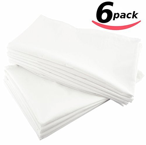 Utopia Cotton Dinning Napkins, 6-Pack, White