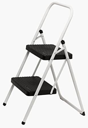 Cosco Folding Two Step Stool 200 Lb. Capacity 17" Gray