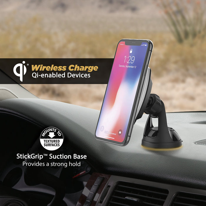 Scosche MagicMount Pro Qi Wireless Charging Magnetic Car Window/Dash Mount