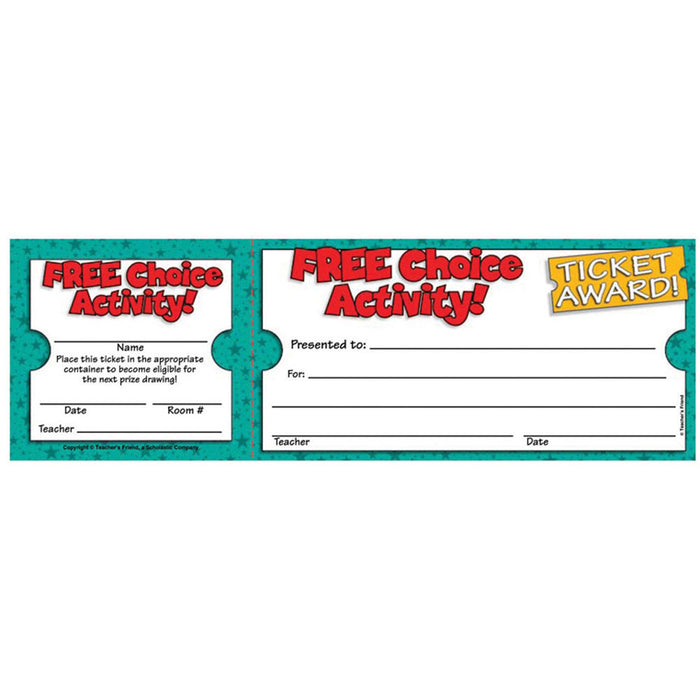 Scholastic Free Choice Activity Ticket Awards (TF1618)